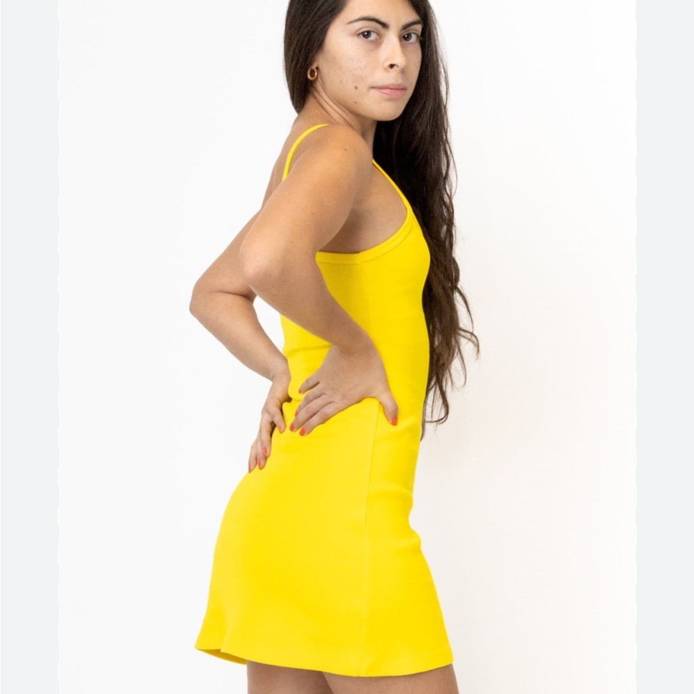 Los Angeles Apparel Heavy Rib Spaghetti Tank Dress